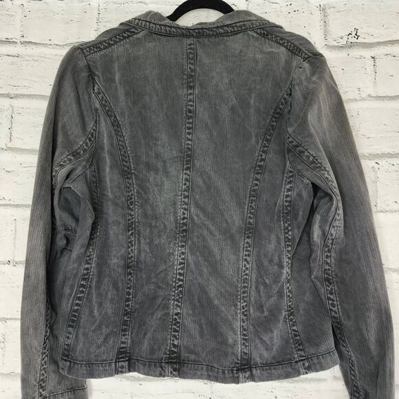 Carbon2Cobalt Beachfront in Lightweight Twill Blazer Jacket Dark Gray Size Large - Picture 9 of 12